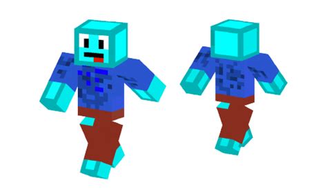 Diamond Slime In Blue Shirt Skin Minecraft Skins
