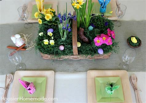 Easter Flower Basket Centerpiece Hoosier Homemade