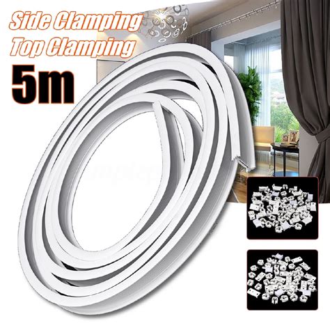 The ceiling flexible curtain track looks great in any setting. 5m Flexible Ceiling Mounted Curtain Track Rail Straight ...