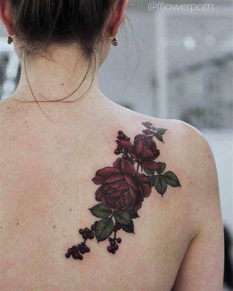 Rose Tattoo On Back Shoulder Best Tattoo Ideas Gallery