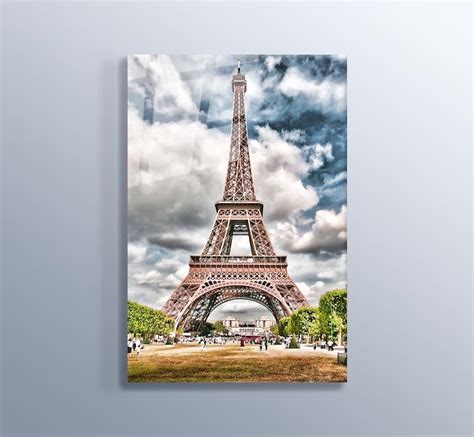 Paris Eiffel Tower Eyfel Kulesi Cam Tablosu Tablohane