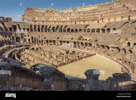 Inside View Of The Colosseum In Rome Italy Stock Photo Alamy