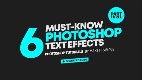 Photoshop Tutorial Simple Text Effects For Beginners Part