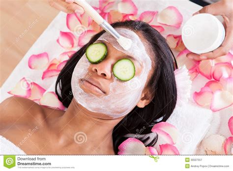Facial Mask Of Woman Stock Image Image Of Cosmetics