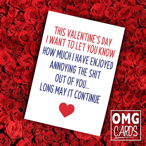 Rude Valentines Card This Valentines Day Annoying The Shit Out Of You