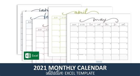 19 blank, editable and customisable templates to download and print. Elegant Monthly Calendar 2021 Excel Template Printable | Etsy