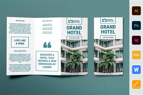 Hotel Brochure Trifold Brochure Templates Creative Market