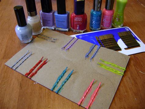 Bobby pins are a u shape that are clamped together in order to hold the hair more firmly. Daily Mixed Bag: DIY Coloured Bobby Pins