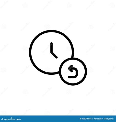 Rewind Time Icon Simple Thin Line Outline Vector Of Time Icons For Ui
