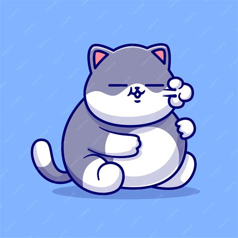 cute fat cartoon cats
