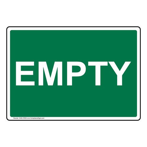 Empty Sign Nhe 27630