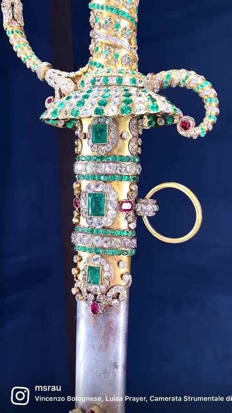 Czars Romanov Emerald Ruby And Diamond Gold Sword From Our Recently