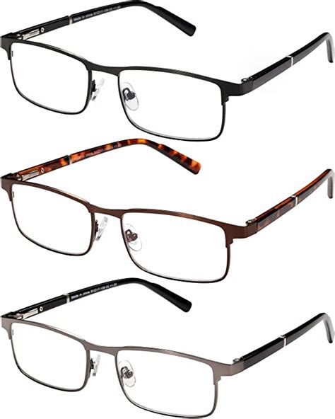 Asablve Reading Glasses3 Pack Blue Light Blocking Readers For Menanti