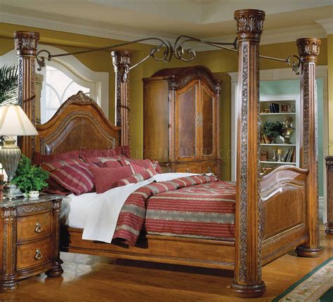 Shop with afterpay on eligible items. Warm Cherry Finish Royal Post Canopy Bed w/Optional Case ...