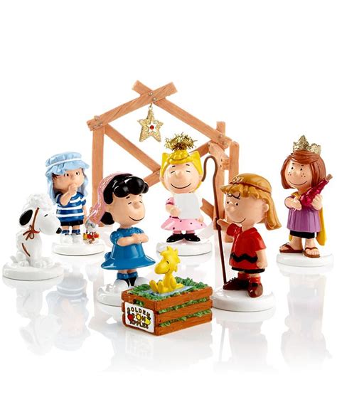 Department 56 Peanuts Village Peanuts 8 Piece Nativity Set And Reviews