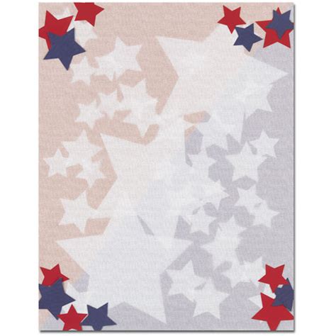 Red White And Blue Patriotic Stars Border Paper Your Paper Stop