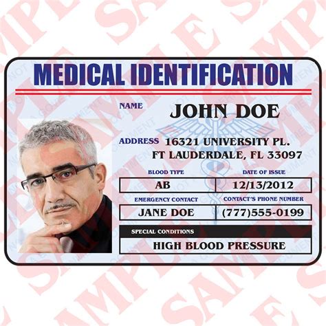 Medical Identification Custom Id Card Maxarmory