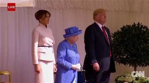 The Moment President Trump Met The Queen