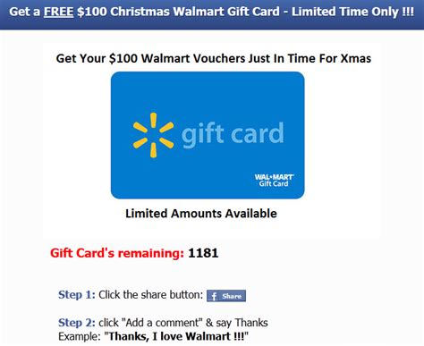 Maybe you would like to learn more about one of these? Get a Free $1,000 Walmart Gift Card! - Facebook Scam