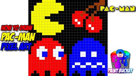 How To Draw Pac Man Namcos Pac Man Pixel Art Drawing Youtube