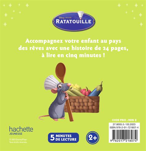 Ratatouille Mon Histoire Du Soir Lhistoire Du Film Disney Pixar