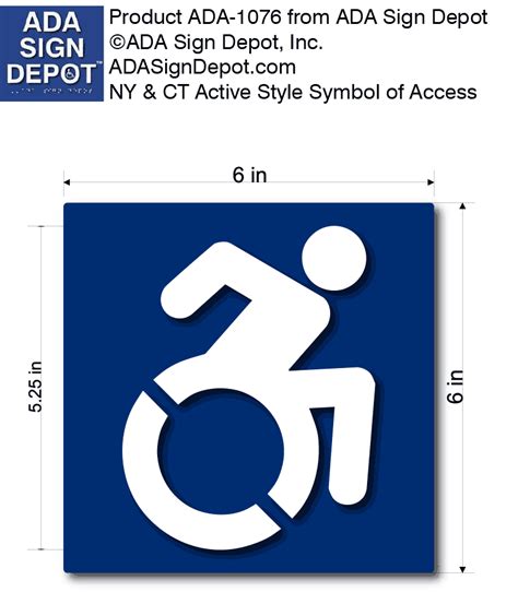 Wheelchair Symbol Of Accessibility Sign Active New York Style Ada