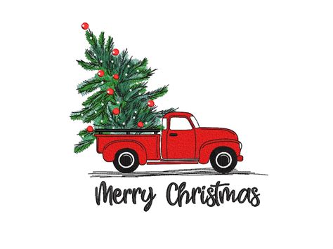 Merry Christmas Truck · Creative Fabrica