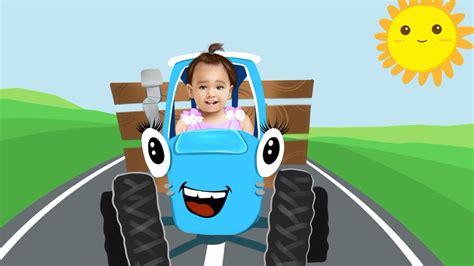 Машина едет далеко - Песенка про синий трактор - Развивающие песенки мультики для детей и ...