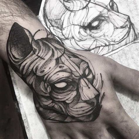 45 Dazzling Dotwork Animal Tattoos Tattooblend Sphinx Tattoo