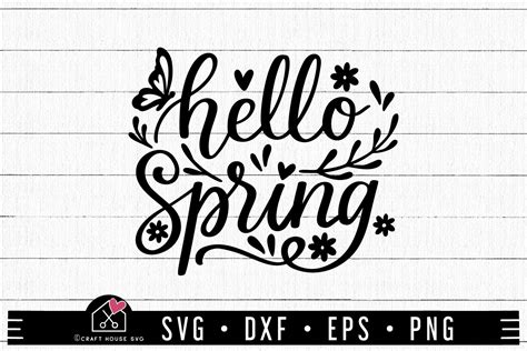 Free Hello Spring Svg Spring Svg Craft House Svg