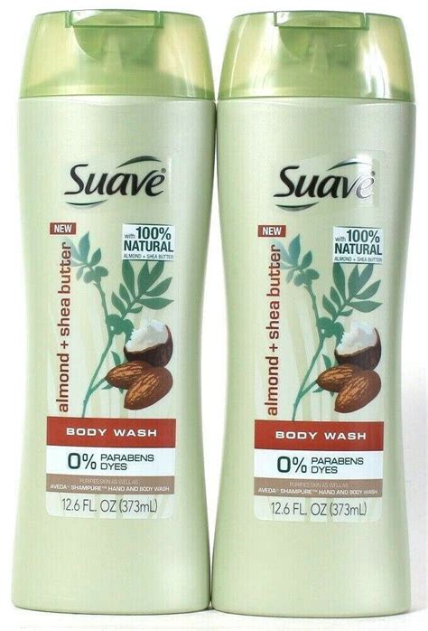 2 Bottles Suave 126 Oz 100 Natural Almond And Shea Butter Purifying
