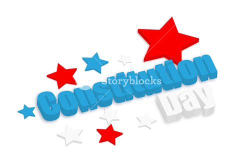 Constitution Day 3d Text Royalty Free Stock Image Storyblocks