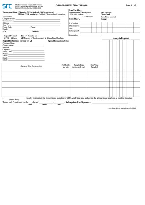 Top 33 Chain Of Custody Form Templates Free To Download In