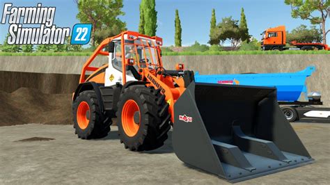 Farming Simulator 22 Liebheer L 538 Wheel Loader Loads Dirt Into A