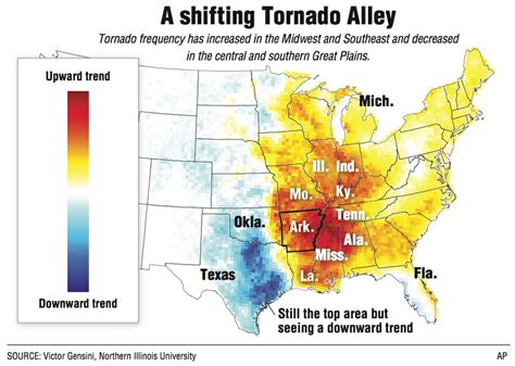 The tornado history project generates approximate paths through separate historical archives provided by the storm prediction center (spc) and the national climatic data center (ncdc). A shifting Tornado Alley: Numbers likely to rise in ...