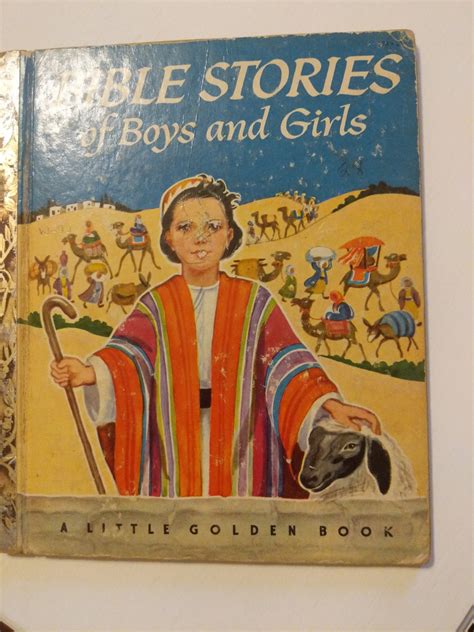 Little Golden Book Bible Stories Of Boys And Girls 1953 Etsy