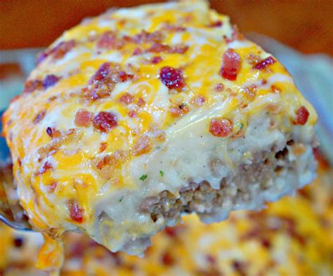 Frozen tater tots, onions, and vegetables are coated in a creamy sauce and topped with slices of meatloaf, a sprinkling of cheese keeps the meatloaf moist during cooking. Loaded Potato Meatloaf Casserole Recipe. Delicious ...