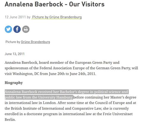 Das trifft aber nicht zu: Baerbock Lebenslauf Ausbildung : Annalena Baerbock Privat ...