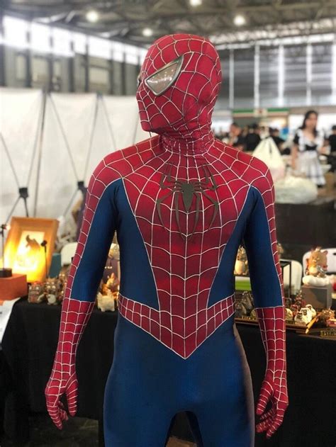Sam Raimi Spider Man Red With Blue Suit Spiderman Costume Etsy
