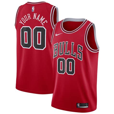 Nike Chicago Bulls Red Swingman Custom Jersey Icon Edition