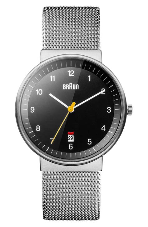 Braun Classic Mesh Strap Watch 40mm Nordstrom