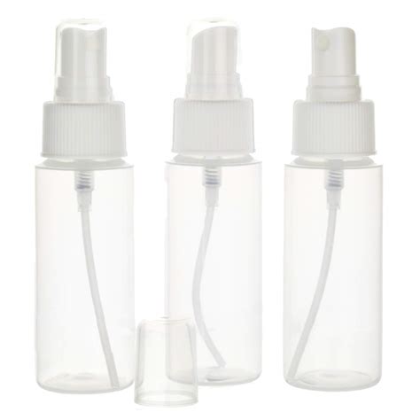 2oz Clear Plastic Spray Mist Bottles Set Of 3 Empty Bottles With