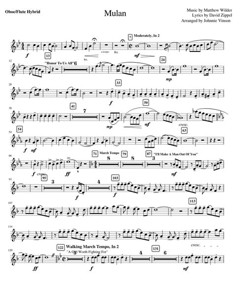 Mulan Sheet Music For Piano Solo