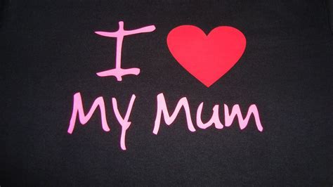 I Love My Mum In Pink Letters And Red Heart Hd Mom Dad Wallpapers Hd