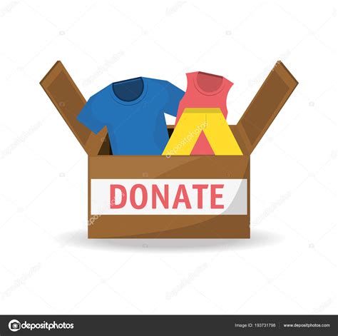 Clothes Donation Support To Charity Of The People Stock Vector Image By