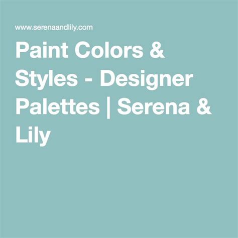 ️serena And Lily Paint Colors Free Download