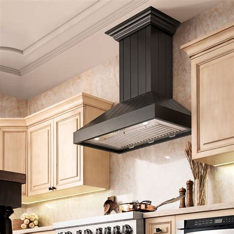 Maybe you would like to learn more about one of these? ZLINE 30 in. Wooden Wall Mount Range Hood in Black ...