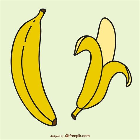 Dibujo Simple De Plátanos Descargar Vectores Gratis