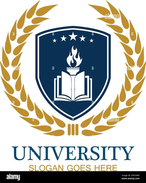 University Academy School And Course Logo Design Template Stock