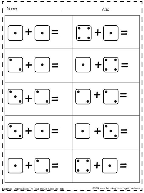 Dice Addition Worksheet